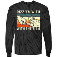 Rizz Em With The Tism Rizzler Joke Meme Rizzling Squirrel Tie-Dye Long Sleeve Shirt