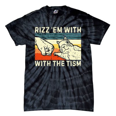 Rizz Em With The Tism Rizzler Joke Meme Rizzling Squirrel Tie-Dye T-Shirt