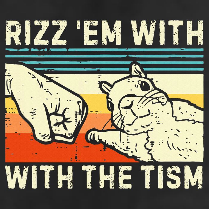 Rizz Em With The Tism Rizzler Joke Meme Rizzling Squirrel Hat