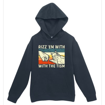 Rizz Em With The Tism Rizzler Joke Meme Rizzling Squirrel Urban Pullover Hoodie