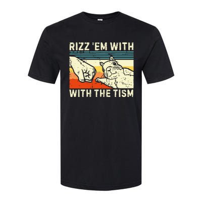 Rizz Em With The Tism Rizzler Joke Meme Rizzling Squirrel Softstyle CVC T-Shirt