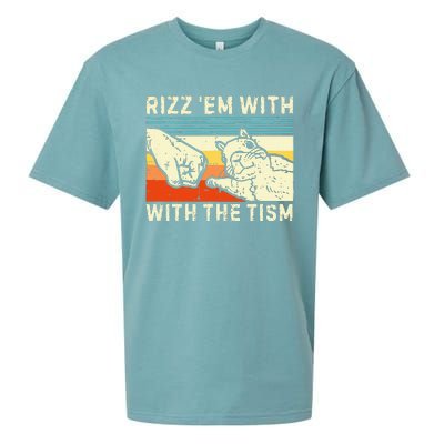 Rizz Em With The Tism Rizzler Joke Meme Rizzling Squirrel Sueded Cloud Jersey T-Shirt