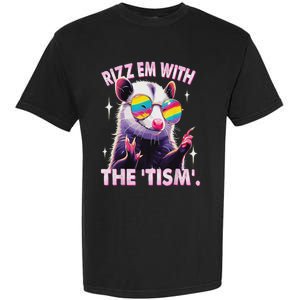 Rizz Em With The Tism Autistic Racoon Garment-Dyed Heavyweight T-Shirt