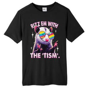 Rizz Em With The Tism Autistic Racoon Tall Fusion ChromaSoft Performance T-Shirt