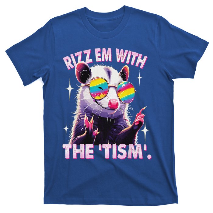 Rizz Em With The Tism Autistic Racoon T-Shirt