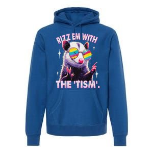 Rizz Em With The Tism Autistic Racoon Premium Hoodie