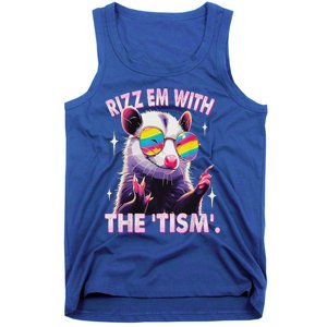 Rizz Em With The Tism Autistic Racoon Tank Top