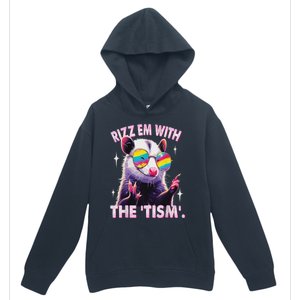 Rizz Em With The Tism Autistic Racoon Urban Pullover Hoodie