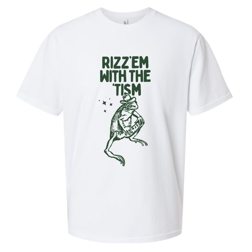Rizz Em With The Tism Sueded Cloud Jersey T-Shirt