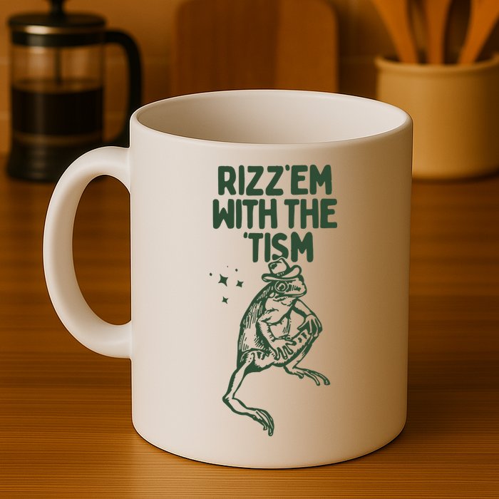 Rizz Em With The Tism Mug