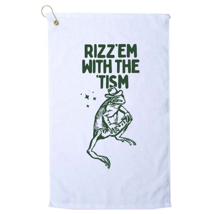 Rizz Em With The Tism Golf Towel