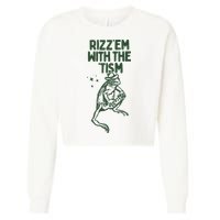 Rizz Em With The Tism Cropped Pullover Crew
