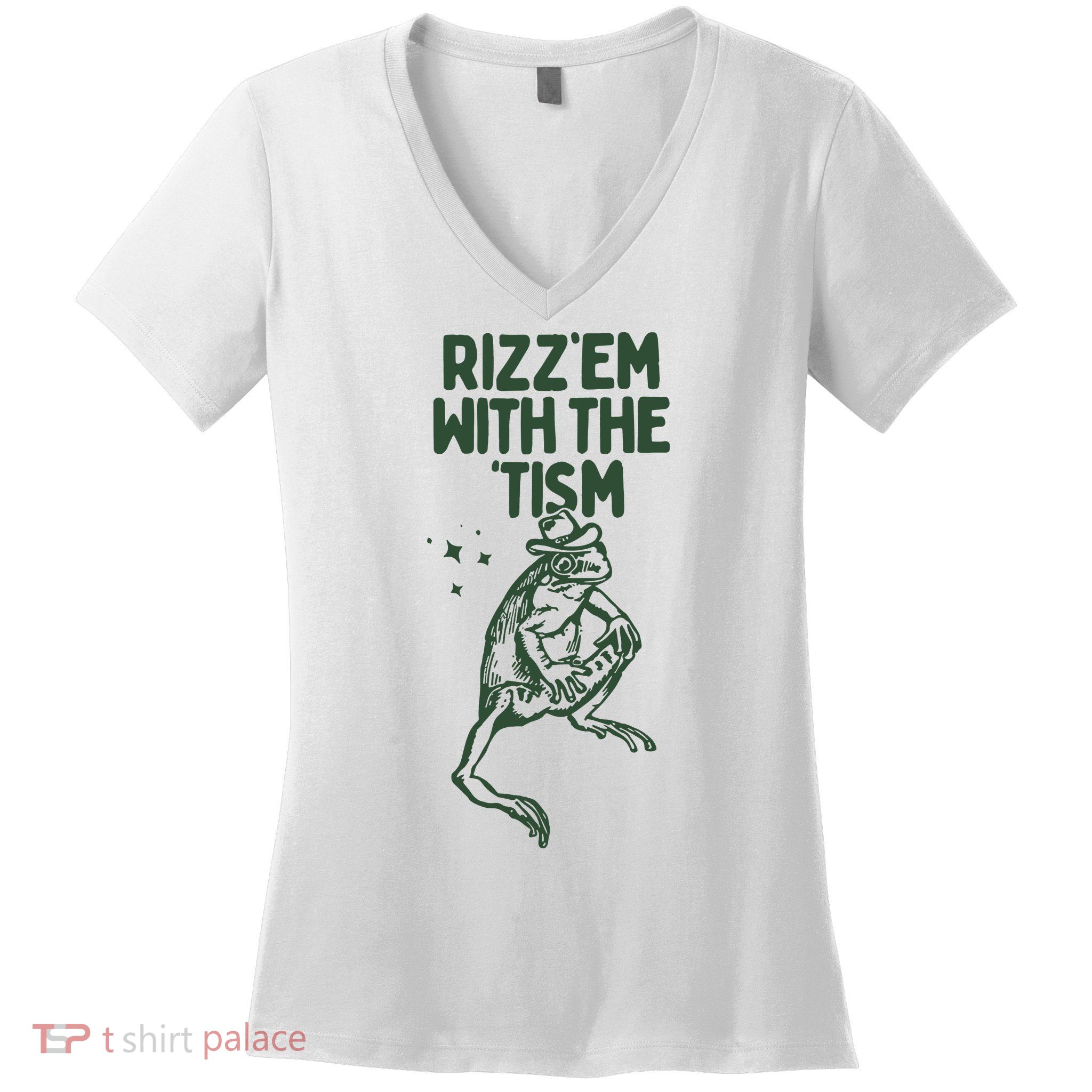 Rizz Em With The Tism Women's V-Neck T-Shirt