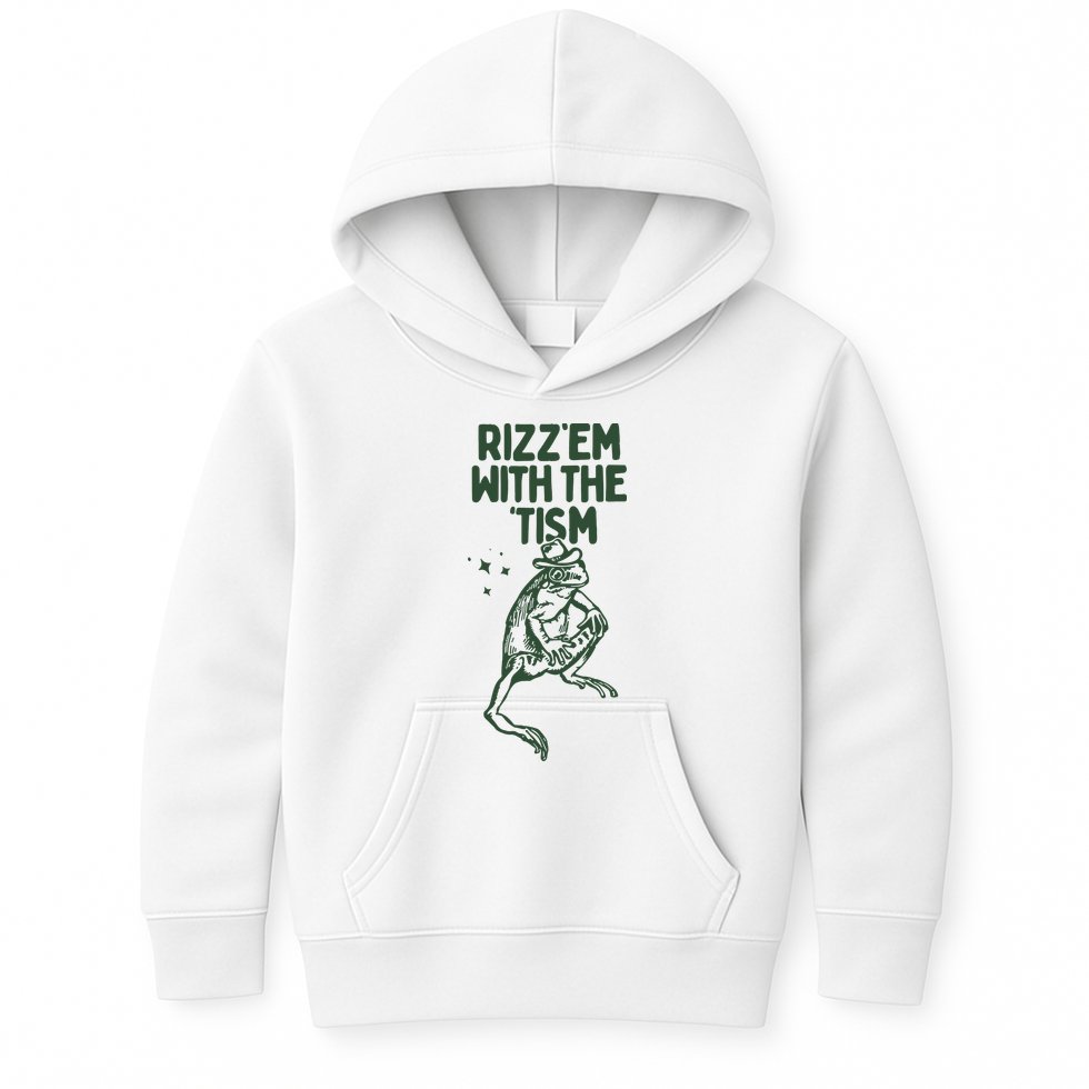 Rizz Em With The Tism Kids Hoodie