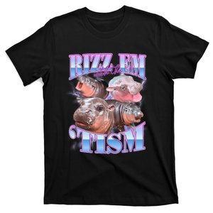 Rizz Em With The Tism Meme Moo Deng T-Shirt