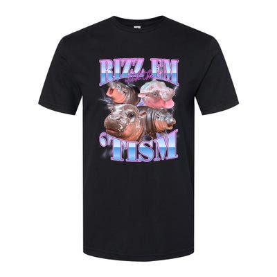 Rizz Em With The Tism Meme Moo Deng Softstyle CVC T-Shirt