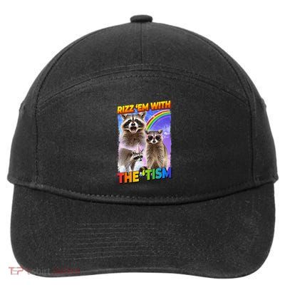 Rizz Em With The Tism Rizzler Ohio Rizz 7-Panel Snapback Hat