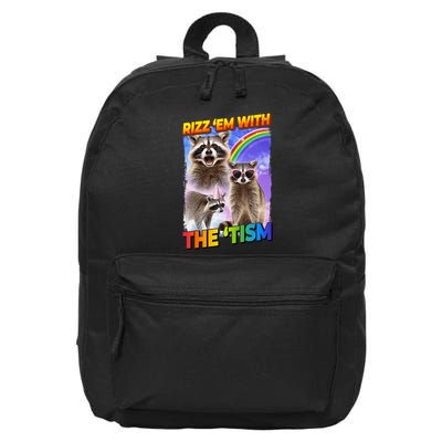 Rizz Em With The Tism Rizzler Ohio Rizz 16 in Basic Backpack