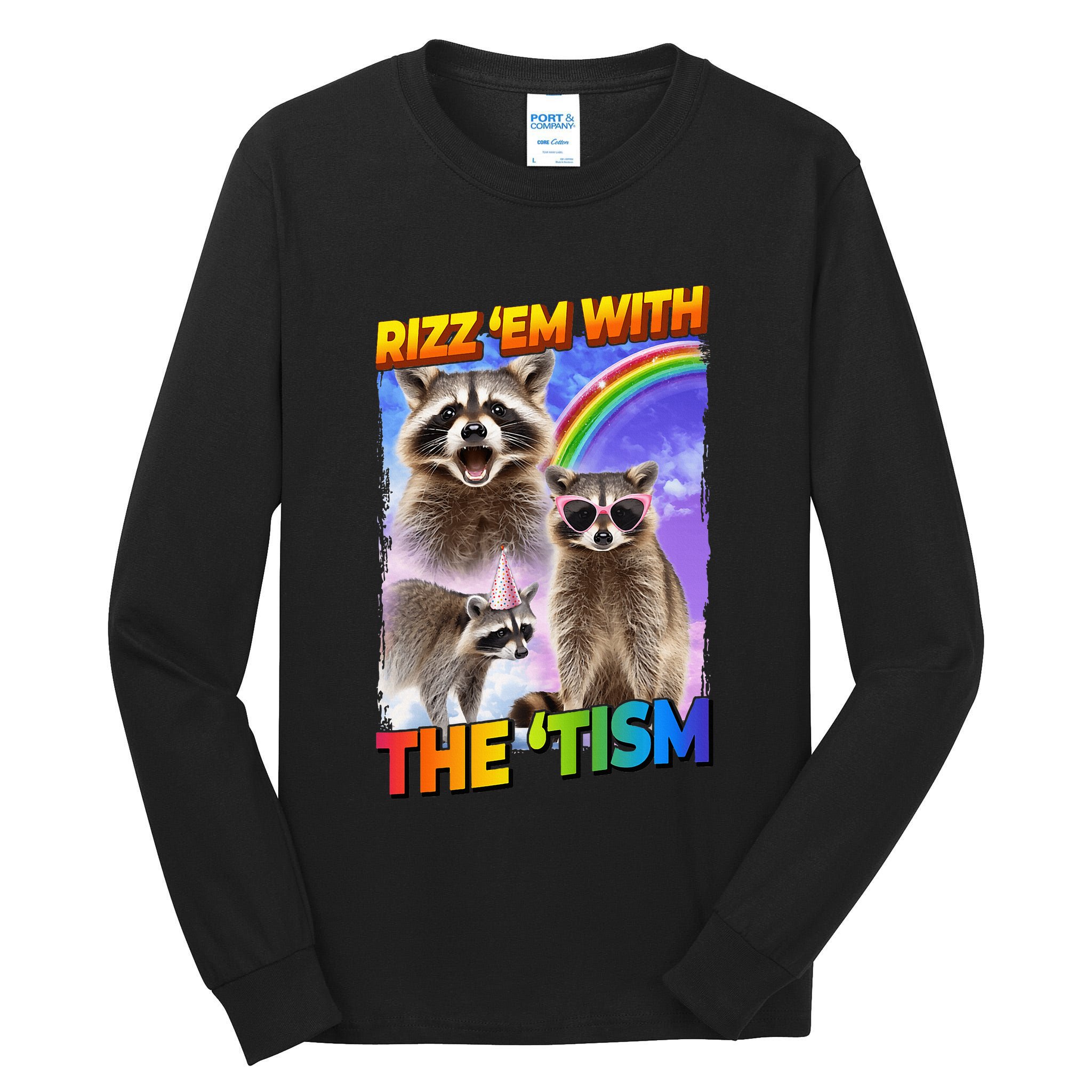 Rizz Em With The Tism Rizzler Ohio Rizz Tall Long Sleeve T-Shirt