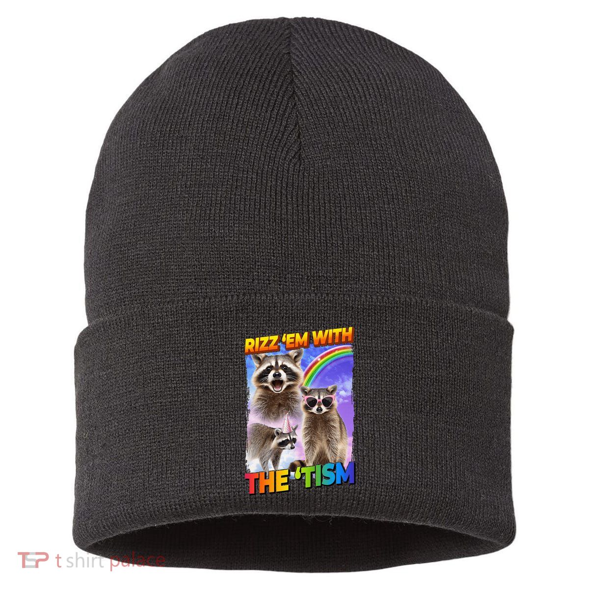 Rizz Em With The Tism Rizzler Ohio Rizz Sustainable Knit Beanie