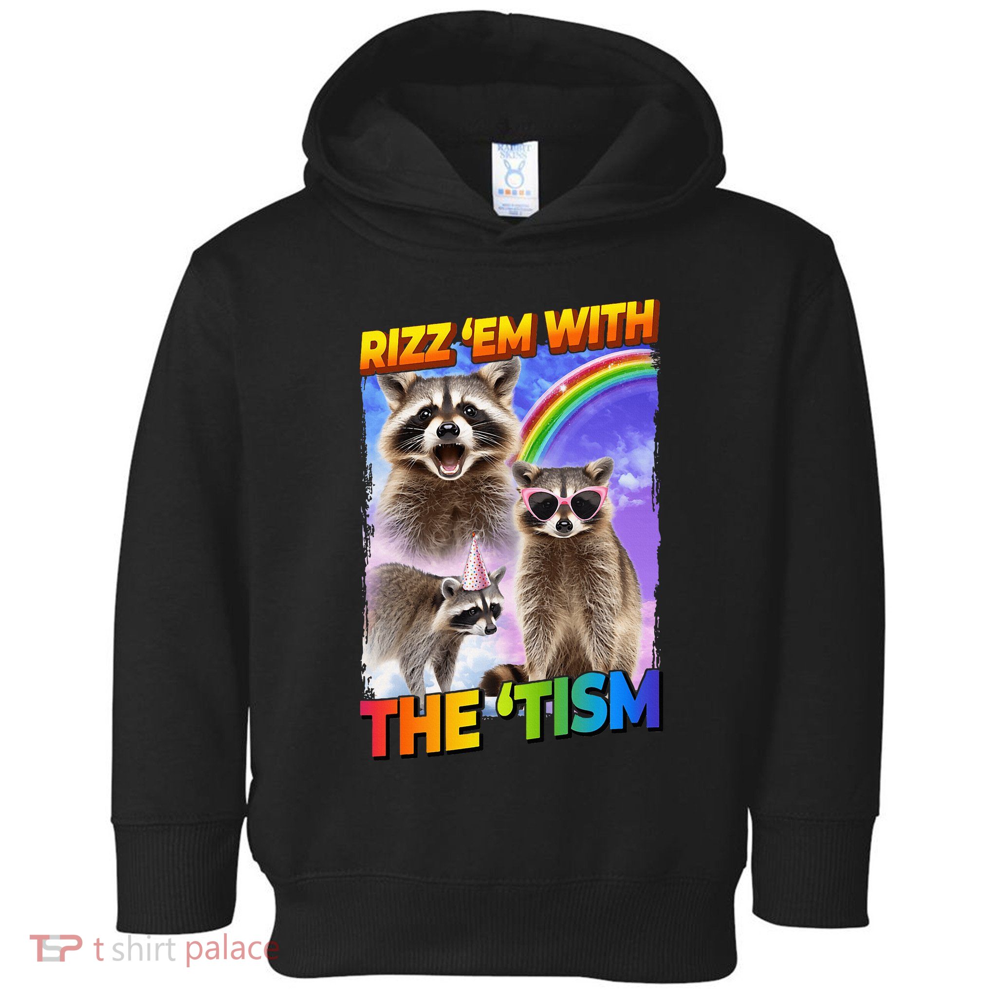 Rizz Em With The Tism Rizzler Ohio Rizz Toddler Hoodie