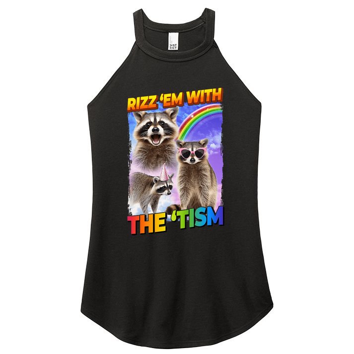 Rizz Em With The Tism Rizzler Ohio Rizz Women's Perfect Tri Rocker Tank