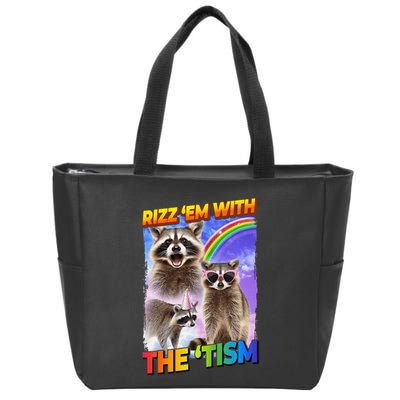 Rizz Em With The Tism Rizzler Ohio Rizz Zip Tote Bag