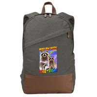 Rizz Em With The Tism Rizzler Ohio Rizz Cotton Canvas Backpack
