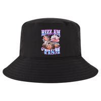 Rizz Em With The Tism Meme Moo Deng Cool Comfort Performance Bucket Hat
