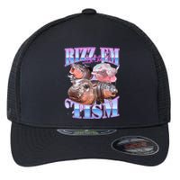 Rizz Em With The Tism Meme Moo Deng Flexfit Unipanel Trucker Cap