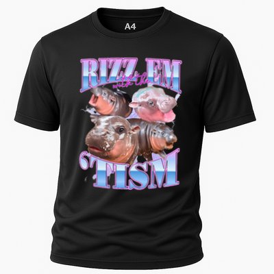 Rizz Em With The Tism Meme Moo Deng Performance Shirt