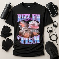Rizz Em With The Tism Meme Moo Deng Performance Shirt
