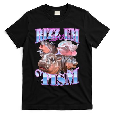 Rizz Em With The Tism Meme Moo Deng T-Shirt