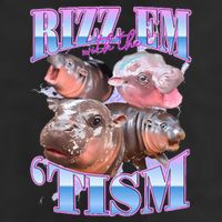 Rizz Em With The Tism Meme Moo Deng 15oz Campfire Ceramic Mug