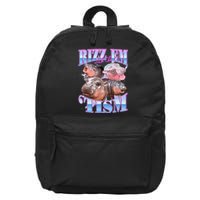 Rizz Em With The Tism Meme Moo Deng 16 in Basic Backpack