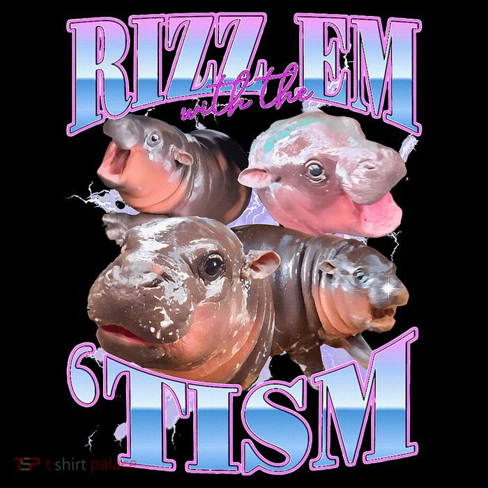 Rizz Em With The Tism Meme Moo Deng Baby Bodysuit