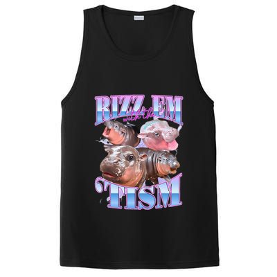 Rizz Em With The Tism Meme Moo Deng PosiCharge Competitor Tank