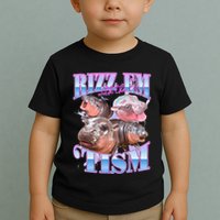 Rizz Em With The Tism Meme Moo Deng Toddler T-Shirt