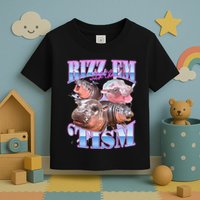 Rizz Em With The Tism Meme Moo Deng Toddler T-Shirt