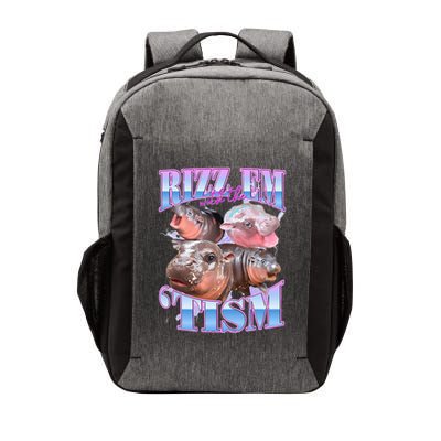 Rizz Em With The Tism Meme Moo Deng Vector Backpack