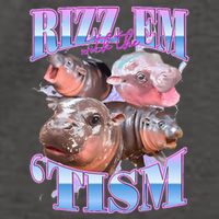 Rizz Em With The Tism Meme Moo Deng Vector Backpack