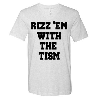 Rizz Em With The Tism V-Neck T-Shirt