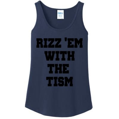 Rizz Em With The Tism Ladies Essential Tank