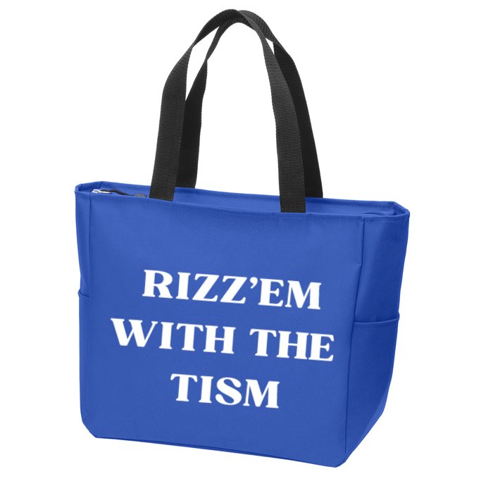 Rizz Em With The Tism Zip Tote Bag