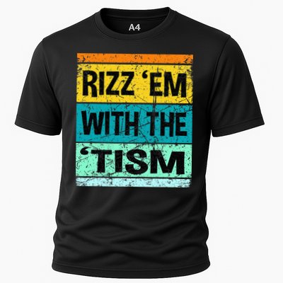 Rizz Em With The Tism Funny Autism Performance Shirt
