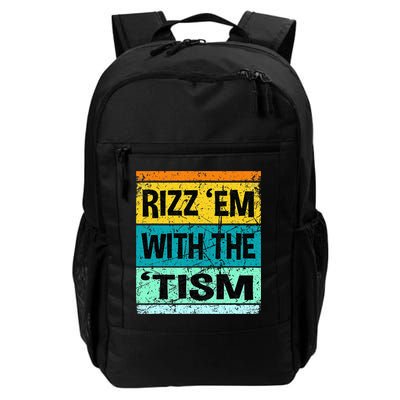 Rizz Em With The Tism Funny Autism Backpack