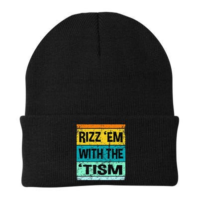 Rizz Em With The Tism Funny Autism Beanie