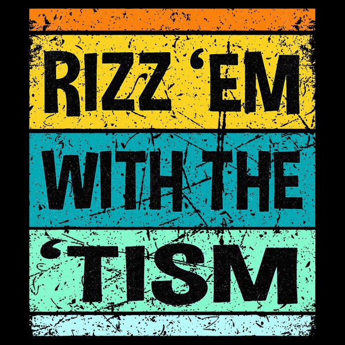 Rizz Em With The Tism Funny Autism 16 in Basic Backpack