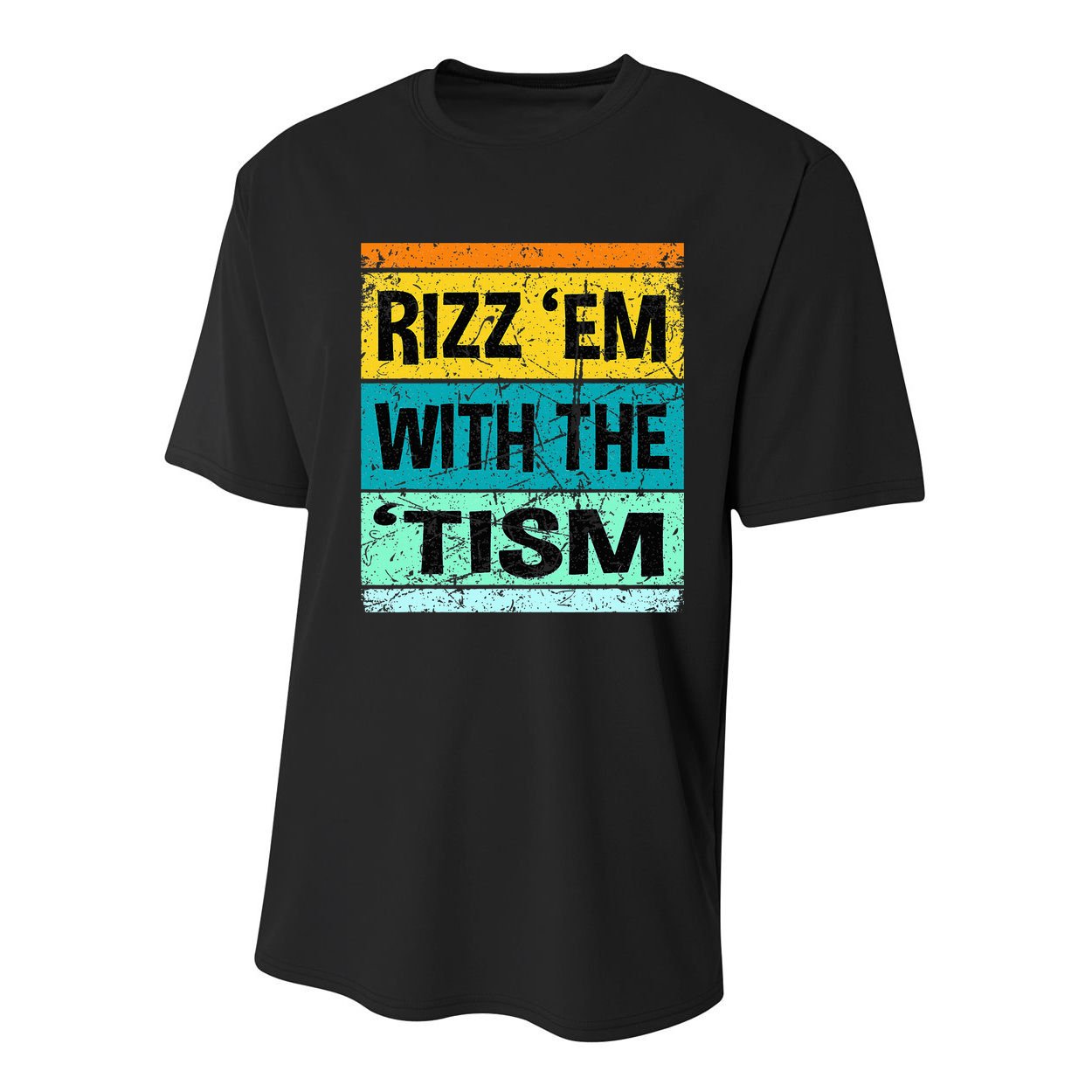 Rizz Em With The Tism Funny Autism Youth Performance Sprint T-Shirt