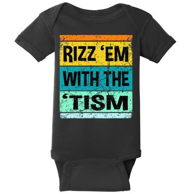 Rizz Em With The Tism Funny Autism Baby Bodysuit